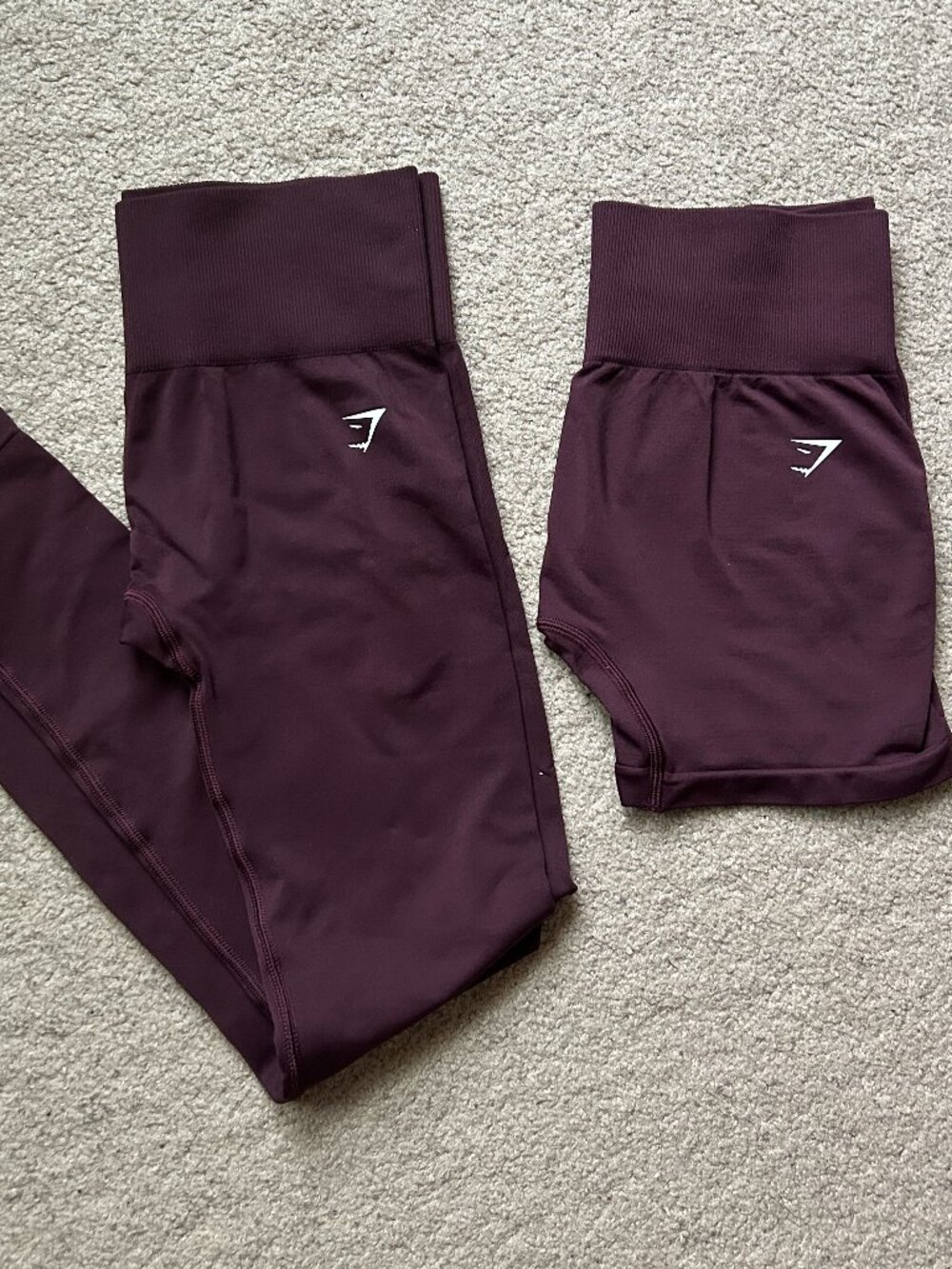 gymshark cherry purple set